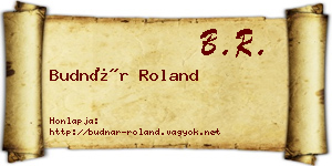 Budnár Roland névjegykártya