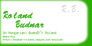 roland budnar business card